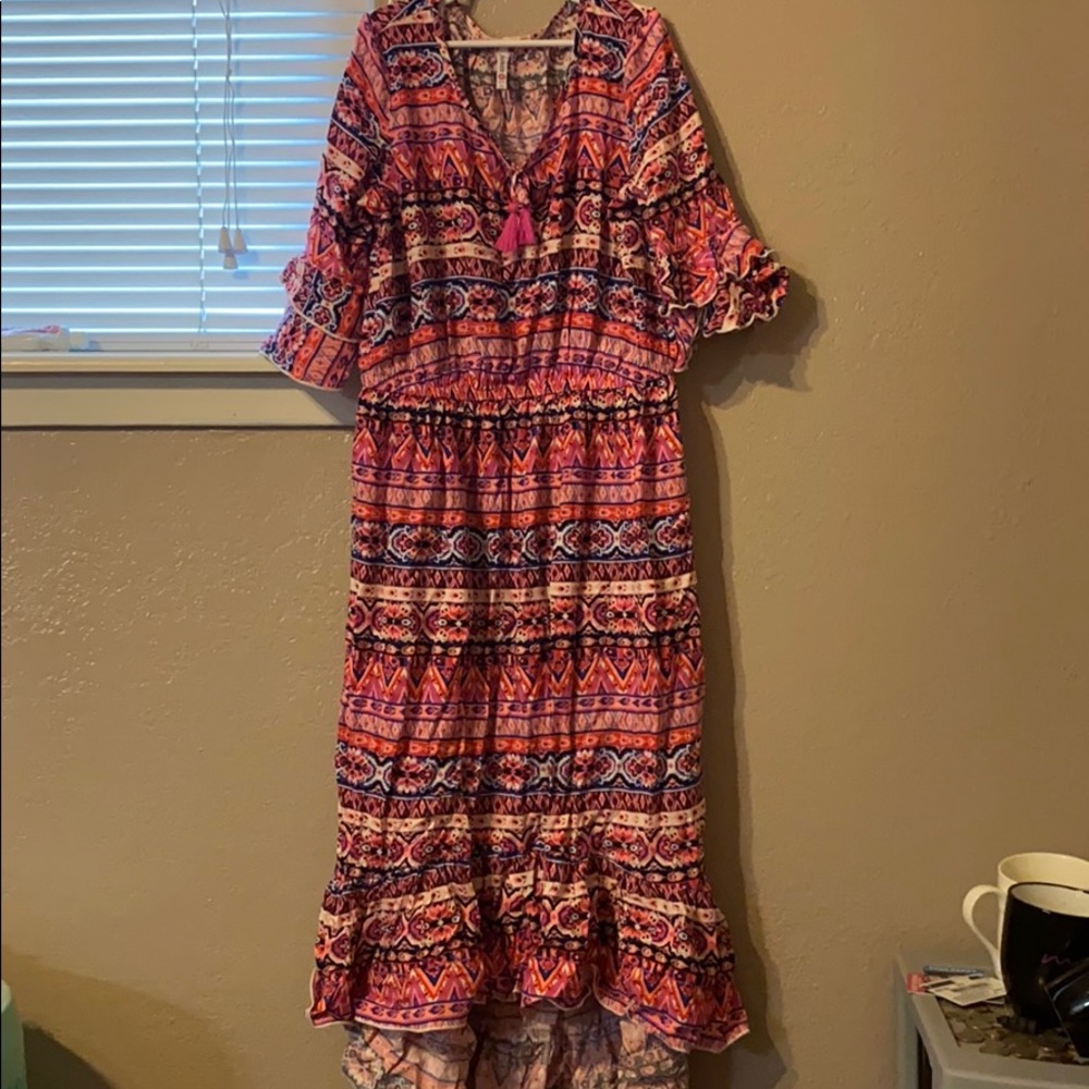 Geo Print Midi Dress